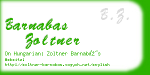 barnabas zoltner business card